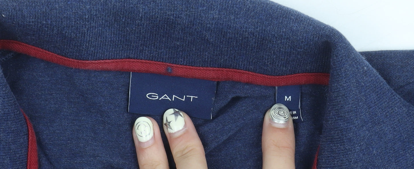 Gant Men's Blue M Polo Shirt - Cotton Blend Casual