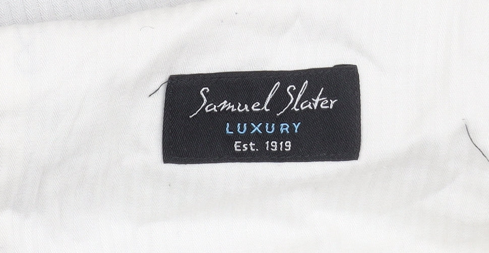 Samuel Slater Men's Black Wool Mohair Dress Pants