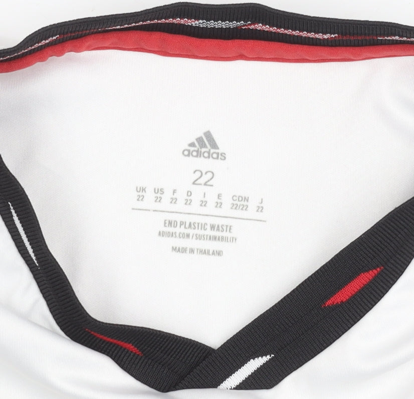 Adidas Boys White Rashford 10 Manchester Utd Jersey 22 T-Shirt