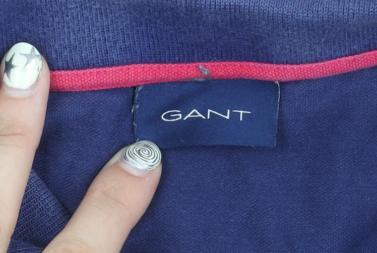 GANT Men's Blue Polo Shirt Size M Short Sleeve Casual