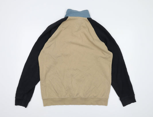 Mens UK Size XL Blend Beige Full Zip Sweatshirt