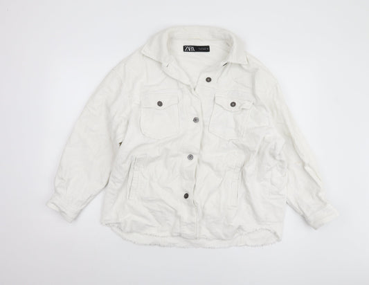 Womens UK Size S Zara White Basic Jacket
