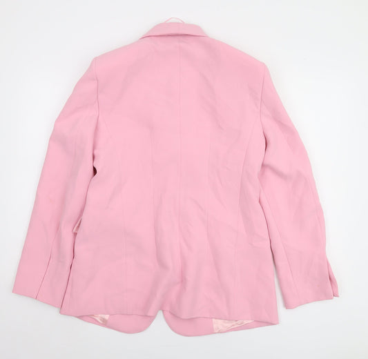 Zara Women's Pink Blazer, Size L, Regular Fit