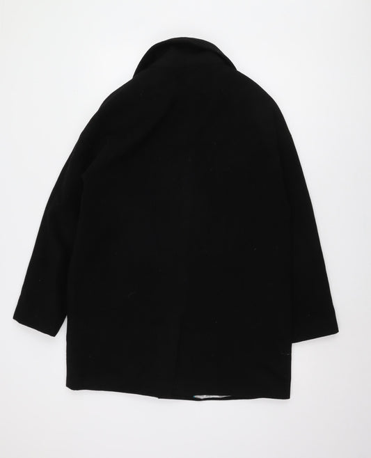 Womens UK Size S Wallis Black Overcoat