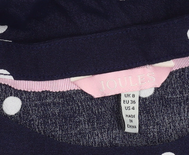 Joules Women's Blue Polka Dot Dress Size 8