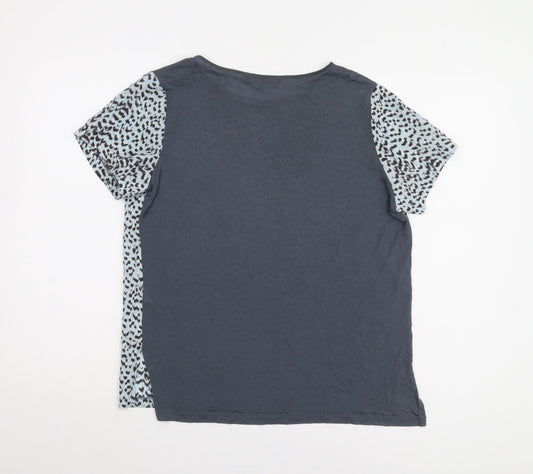 Womens UK Size S French Connection Blue Basic T-Shirt