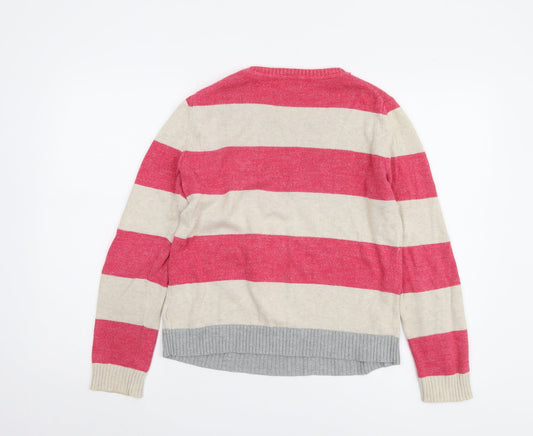 Gap Women's Red Striped Pullover Jumper M