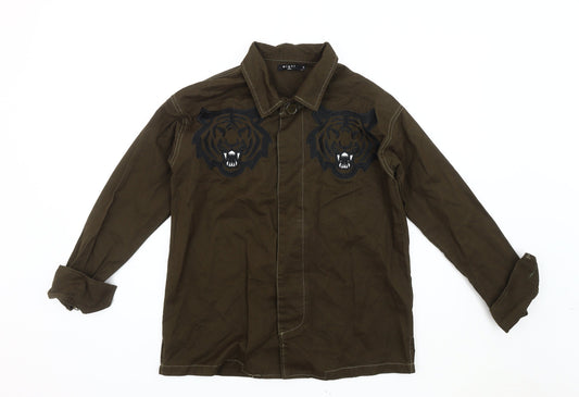 Mens UK Size S eight paris Brown Basic Jacket
