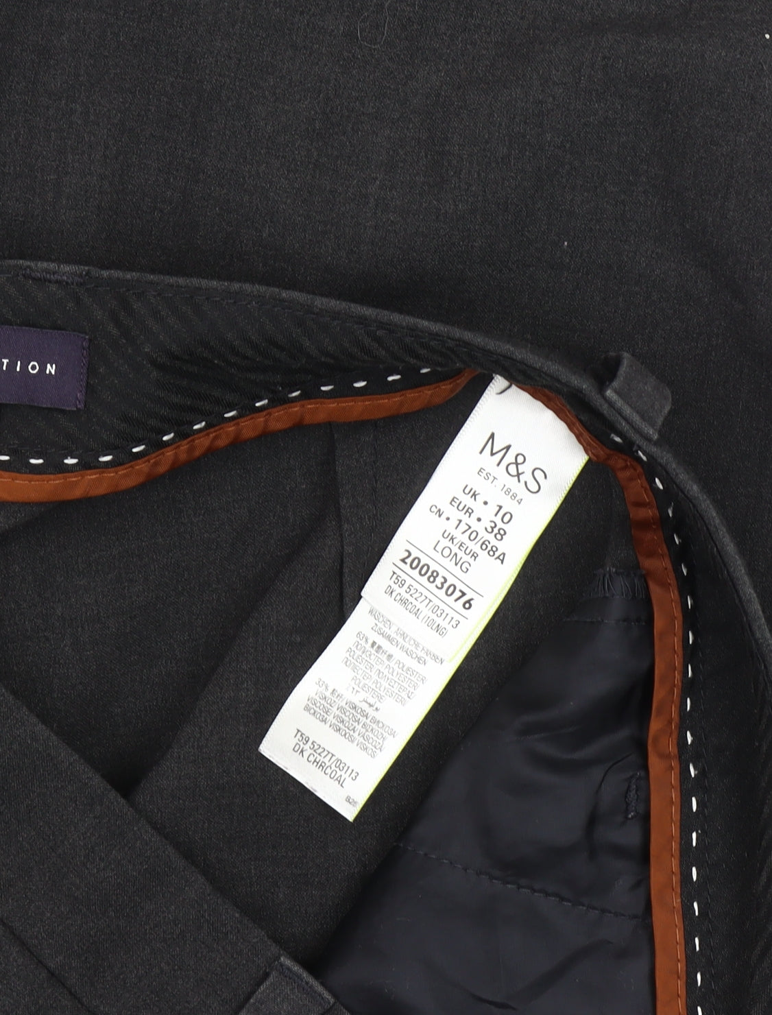 Womens UK Size 10 Marks and Spencer Black Trousers