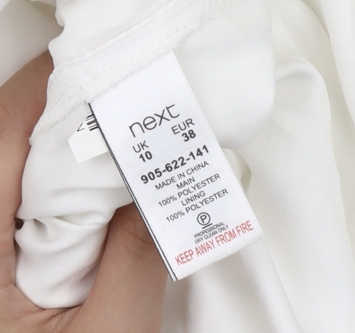 Next White Sleeveless Women's Shift Dress Size 10