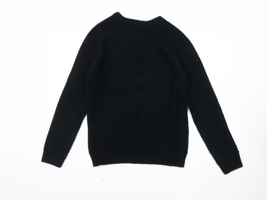 Pull & Bear Men's Black Pullover Jumper S