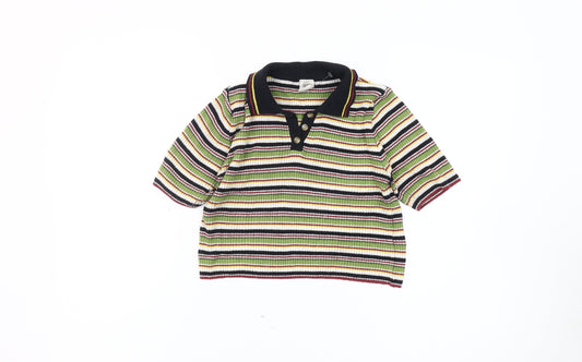 Womens UK Size M Urban Outfitters Multicoloured Basic Polo