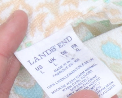 Lands' End Women's Multicoloured Tunic Blouse L