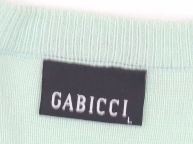 Gabicci Men's Green Argyle V-Neck Pullover Jumper