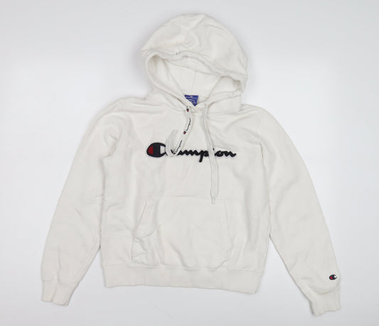Womens UK Size XS Champion White Pullover Hoodie
