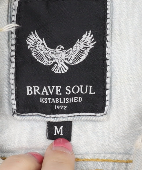 Womens UK Size M Brave Soul Blue Denim Jacket
