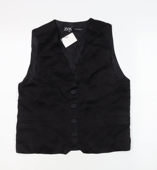 Zara Men's Black Waistcoat S Formal Suit Vest