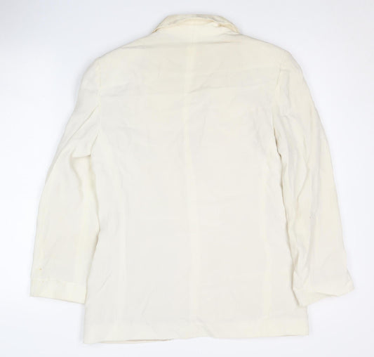 Topshop Women's Ivory Blazer Size 12 Regular Fit