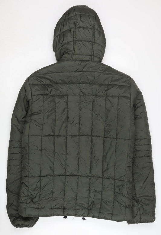 Mens UK Size M Blend Green Puffer Jacket