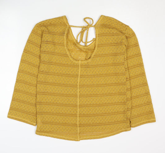 Womens UK Size 12 NEXT Yellow Pullover Jumper