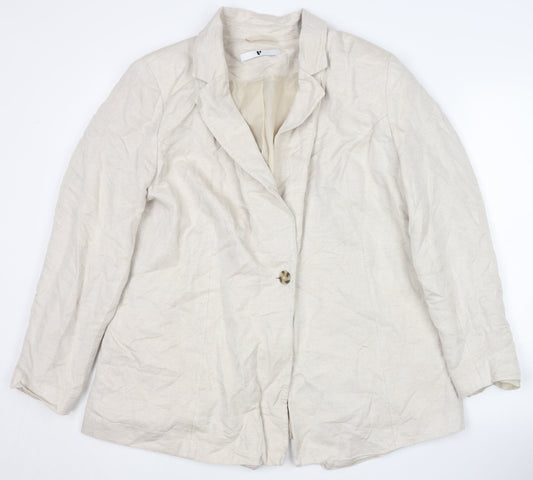 V by Very Beige Women's Blazer Size 18 - Casual Workwear