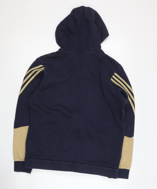 Adidas Men's Blue Full Zip Hoodie - L