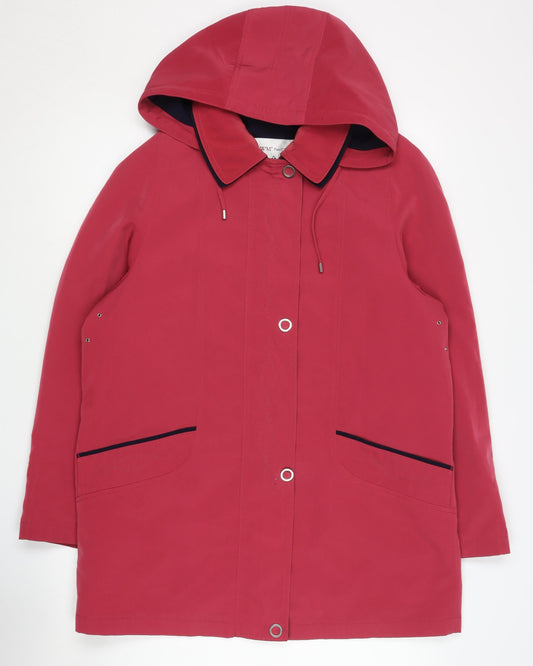 Womens UK Size 14 EWM Red Overcoat