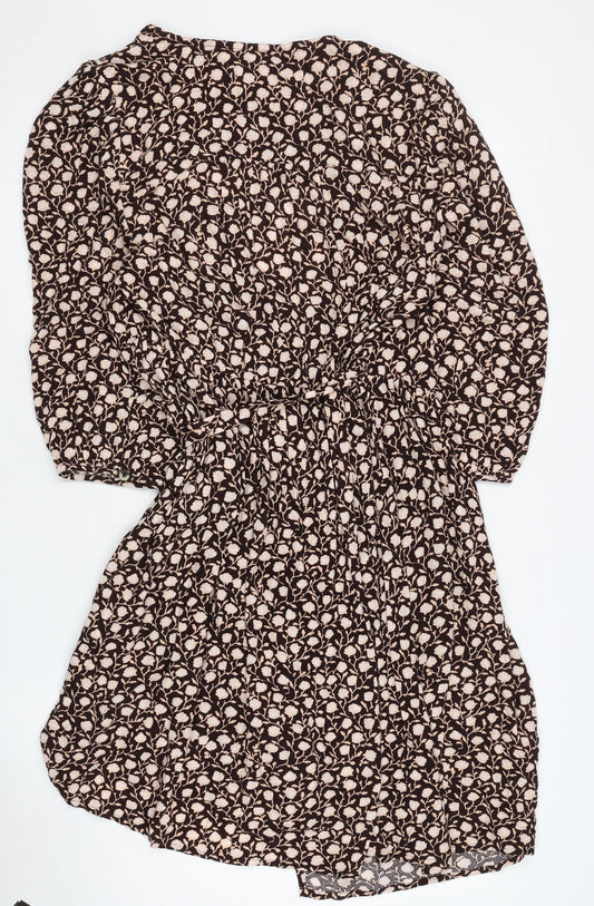 Marks and Spencer Women's Black Floral Wrap Dress