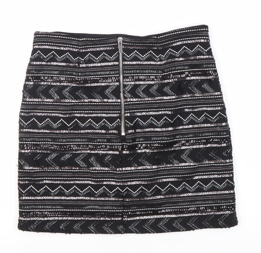 New Look Women's Black Sequin Skirt Size 6