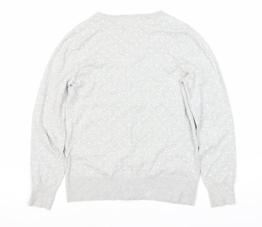 C&A Women's Grey Polka Dot Cardigan M