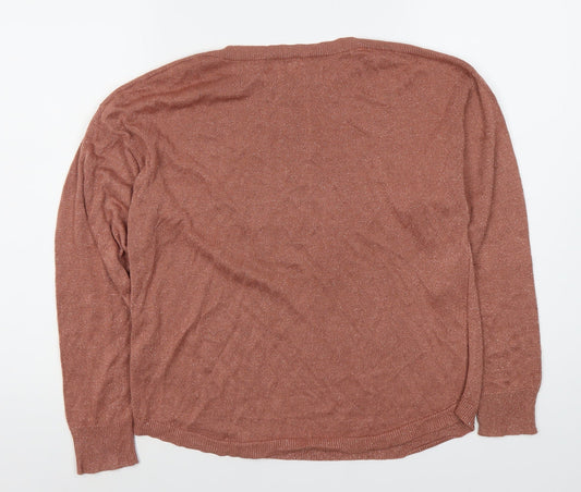 Womens UK Size M Oasis Brown Pullover Jumper
