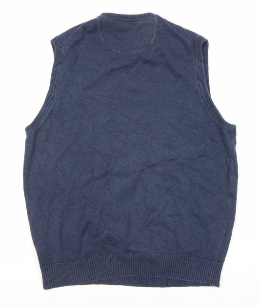 Wolsey Men's Blue Vest M Cotton Sleeveless Jumper