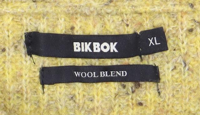 Bik Bok Women's Yellow Wool Blend XL Pullover