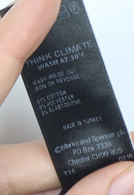 Womens UK Size 12 Marks and Spencer Black Basic Blouse