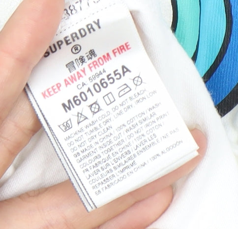 Superdry Men's White Sleeveless T-Shirt XL Cotton