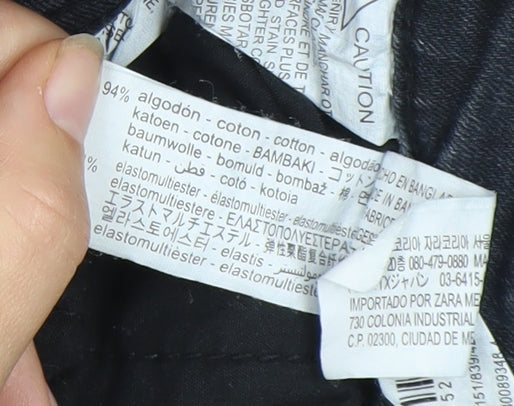 Zara Women's Blue Skinny Jeans Size 14