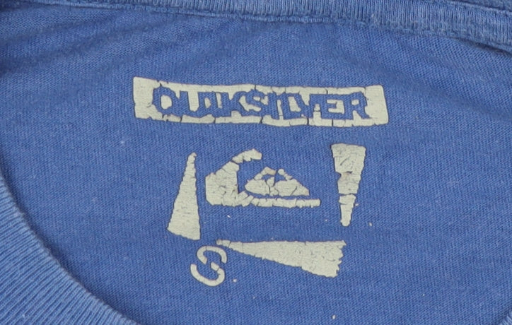 Quiksilver Men's Blue Graphic Print T-Shirt Small