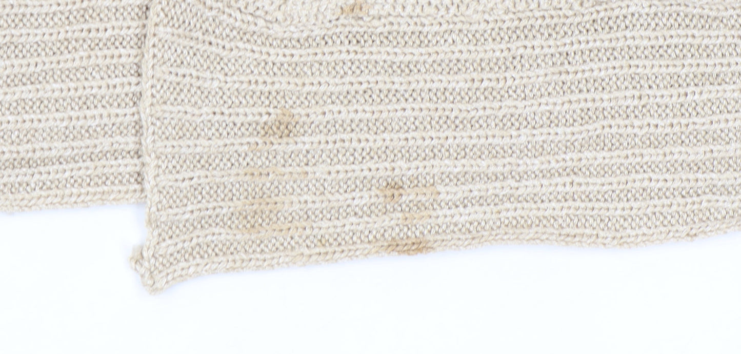 Womens UK Size M Nina Murati Beige Wrap Jumper