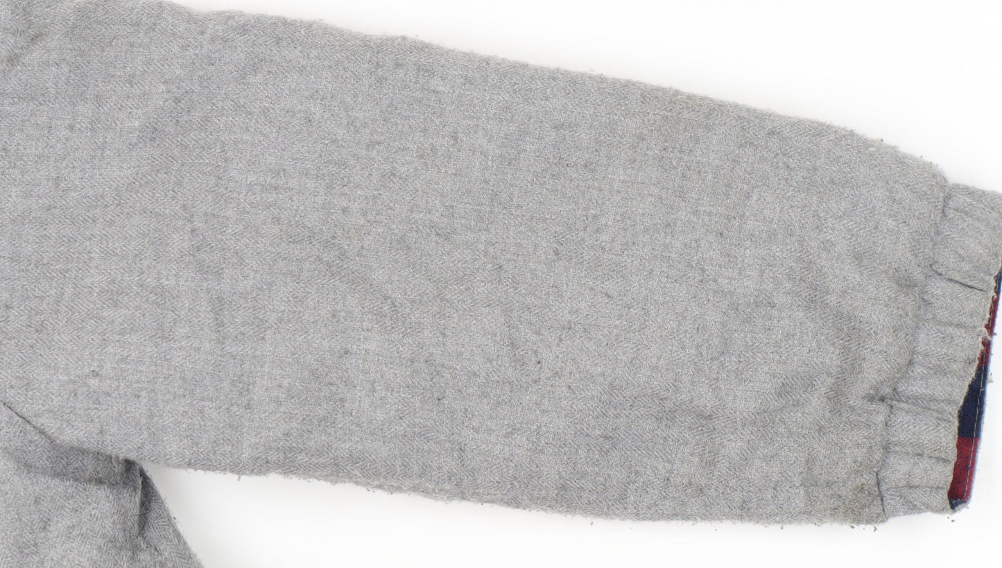The Little White Company Boys Grey Hooded Puffer Jacket 5-6 Years