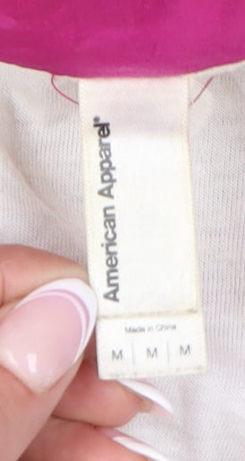 American Apparel Men's Pink Blue Windbreaker Jacket M