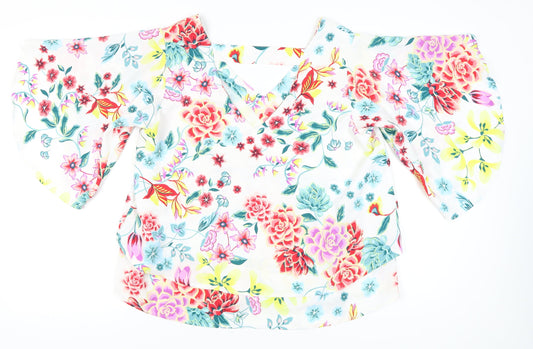 Womens UK Size 16 Marks and Spencer Multicoloured Basic Blouse