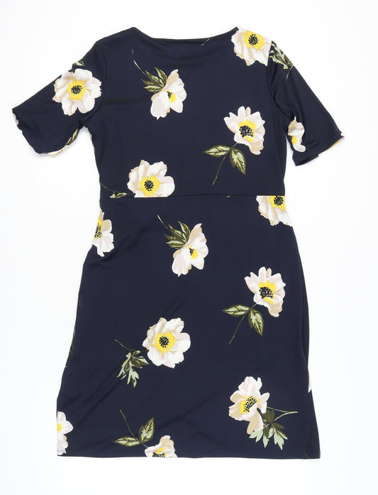 Debenhams Petite Navy Floral Midi Wrap Dress