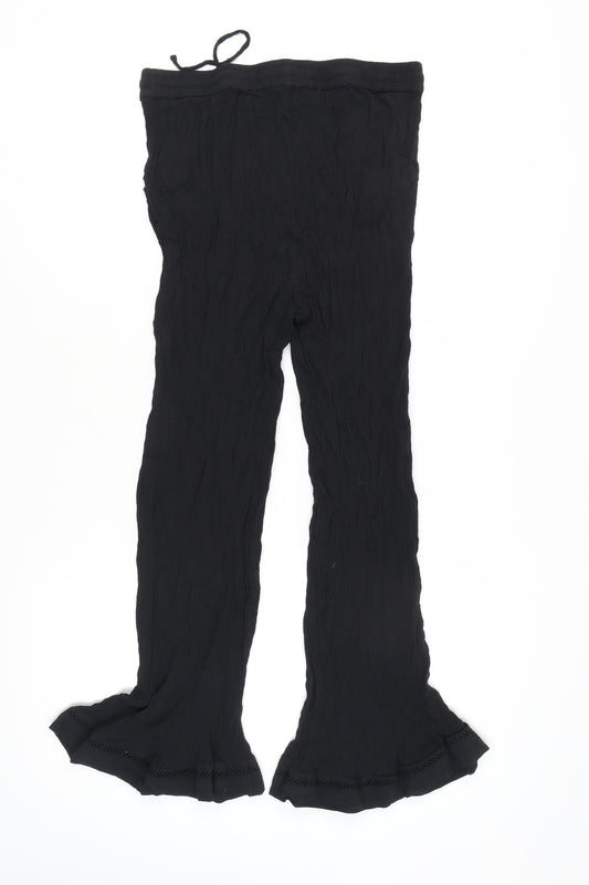 Womens UK Size 14 Marks and Spencer Flared Black Trousers