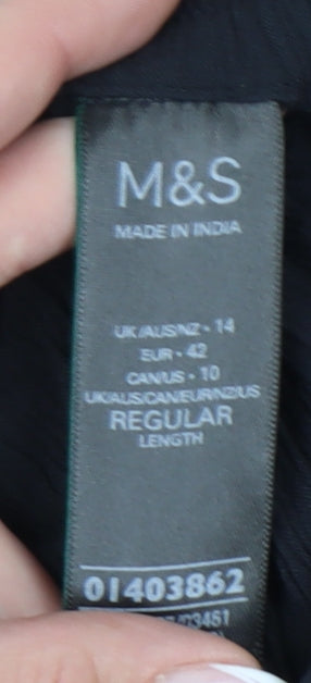 Womens UK Size 14 Marks and Spencer Flared Black Trousers