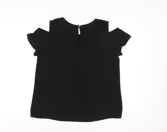 Womens UK Size 16 Oasis Black Basic Blouse