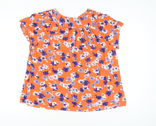 Maine New England Women's Orange Floral Blouse Size 20