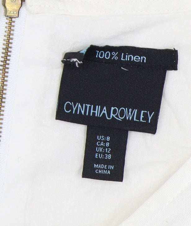 Cynthia Rowley Women’s White Sleeveless Dress Size 12