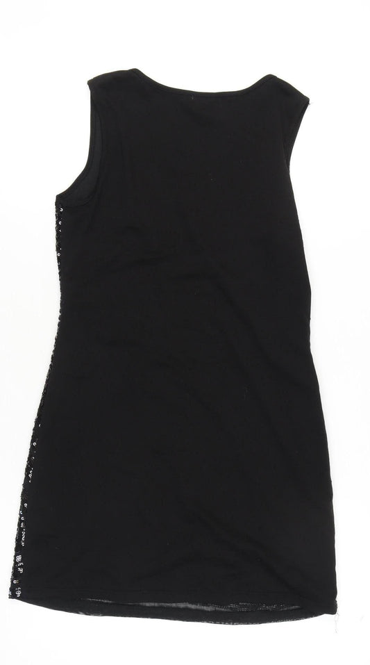 Purple Women's Black Sequin Bodycon Dress M