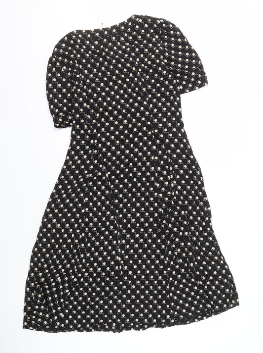 Marks and Spencer Black Geometric Women's Dress 10