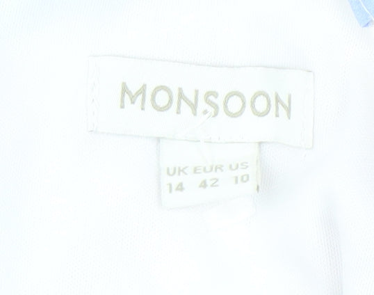 Monsoon Womens Multicoloured Striped Dress Size 14